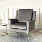 كرسي مفرد مخملي