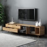 طاولة تلفزيون بوحدة أدراج - الصورة 2