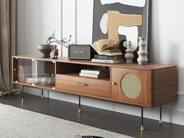 طاولة تلفزيون بتصميم ريفي