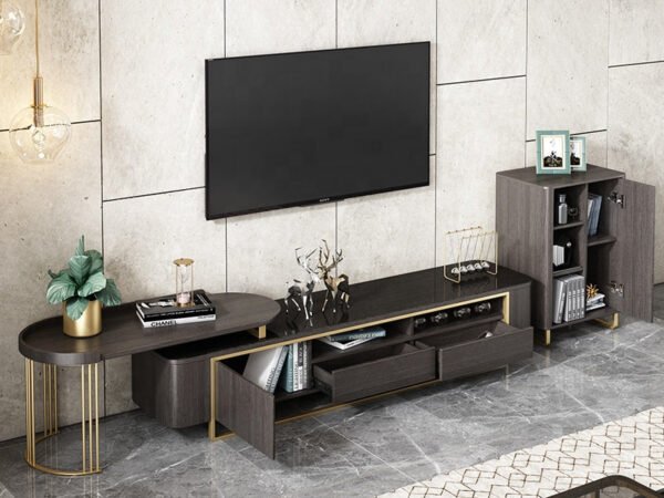 طاولة تلفزيون خشبية فاخرة