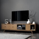 طاولة تلفزيون بوحدة أدراج