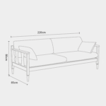 كنب خشب أنيق - الصورة 5