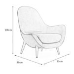 ⁦كرسي بسطح ترابيزة جانبية⁩ - الصورة ⁦4⁩