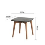 طاولة جانبية بسطح رخام و ارجل خشب عصرية - الصورة 5