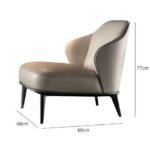 كرسي بأرجل خشب فاخر - الصورة 4