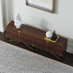 ⁦أفخم طاولة تلفاز من خشب هندسي⁩ - الصورة ⁦2⁩