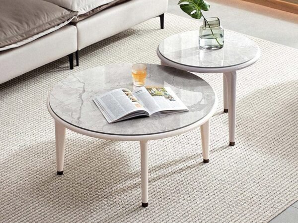 طاولتين قهوة مزدوجة حديثة