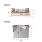 ⁦سرير كنبة مع ادراج امامية⁩ - الصورة ⁦5⁩