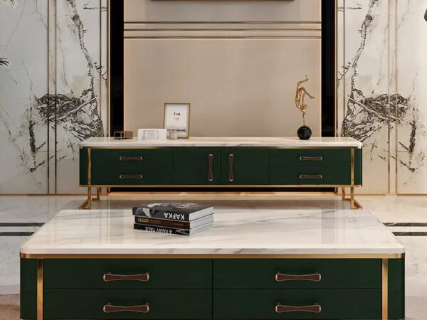 طقم طاولات فخمة ومصنعة بتصميم حاد