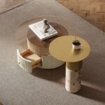 طاولة قهوة مزدوجة مع درج - الصورة 2