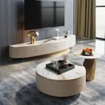 طقم طاولات مزدوجه مع أدراج فخمة - الصورة 2