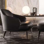 كرسي بأرجل خشب فاخر - الصورة 2