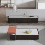 ⁦طاولة تلفزيون بسطح رخام⁩ - الصورة ⁦2⁩