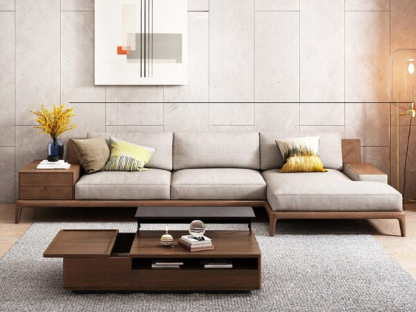 ركنة خشبية على شكل حرف L