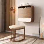 تسريحة معلقة خشبية مع مقعد - الصورة 3