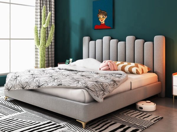 سرير بمساحة تخزين فاخر سفلية