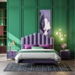 سرير مخملي بتصميم حديث ومميز - الصورة 5