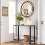 كونسول معدني بسطح خشبي - الصورة 2