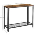 كونسول معدني بسطح خشبي - الصورة 3