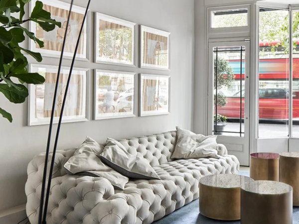 كنب جلد مودرن​ كابتونيه