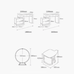 ⁦تسريحة موردن بمرأة مع كرسي⁩ - الصورة ⁦4⁩