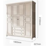 ⁦خزانة ملابس أبيض بتصميم كلاسيك⁩ - الصورة ⁦5⁩