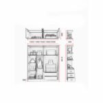 ⁦خزانة ملابس خشبي بتصميم عصري⁩ - الصورة ⁦4⁩