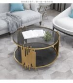 ⁦طاولة قهوة من الستيل المذهب بتصميم إيطالي⁩ - الصورة ⁦4⁩