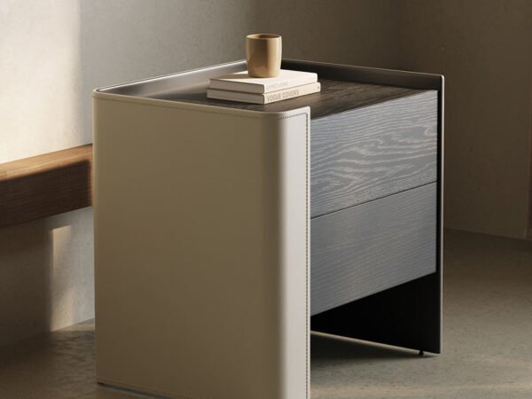 كمودينة غرفة النوم الرمادية الأنيقة