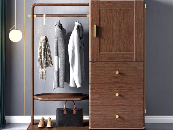 علاقة ملابس خشبية متعددة الاستخدامات