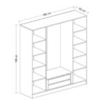 ⁦خزانة ملابس خشبي بتصميم مميز و جديد⁩ - الصورة ⁦5⁩