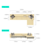 ⁦ركنة من جلد بتصميم ايطالي⁩ - الصورة ⁦5⁩