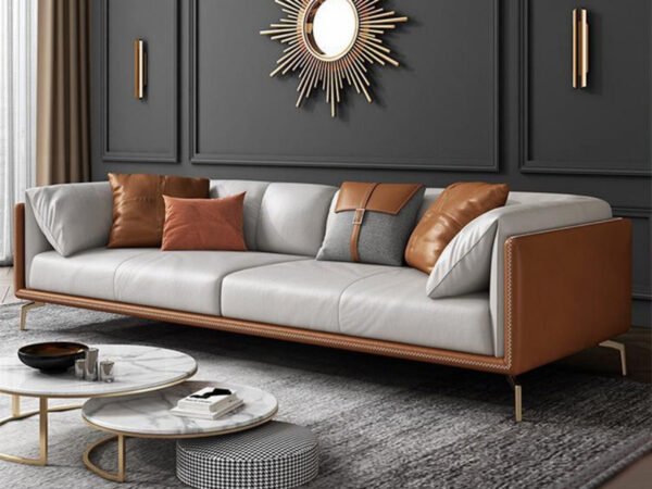 كنبة جلدية ايطالية فاخرة