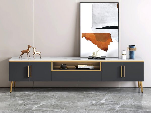 طاولة تلفزيون مصممة بلمسة حديثة