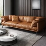 ⁦كنب جلد موردن بتصميم شيك⁩ - الصورة ⁦2⁩