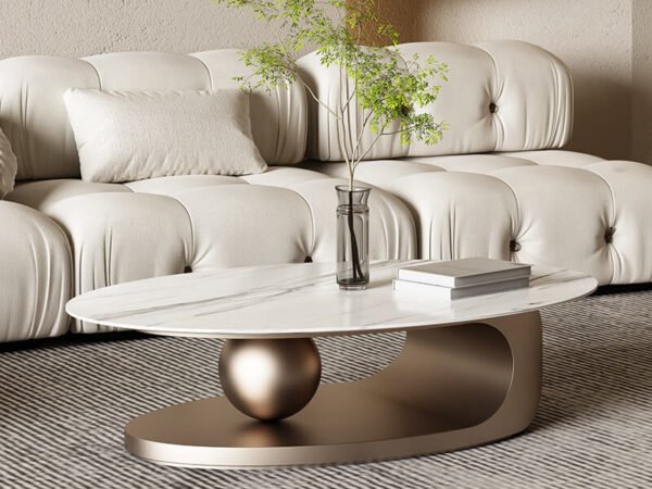 ترابيزة قهوة رخامية بتصميم إيطالي فاخر