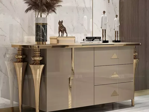 طاولة كونسول بقواعد فخمة و فاخرة التصميم