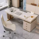 طاولة مكتب فخمة مع خزانة جانبية