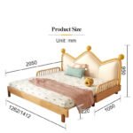 ⁦سرير أطفال بتصميم تاج⁩ - الصورة ⁦4⁩