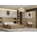 غرفة نوم ملكية فاخرة التصميم