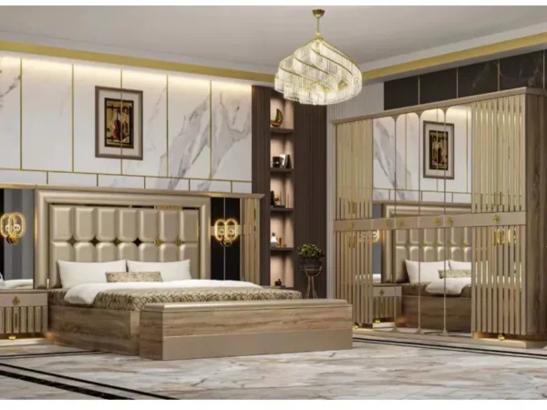 غرفة نوم ملكية فاخرة التصميم