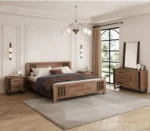 غرفة نوم خشبي بتصميم كلاسيك