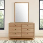 غرفة نوم كاملة بتصميم خشبي