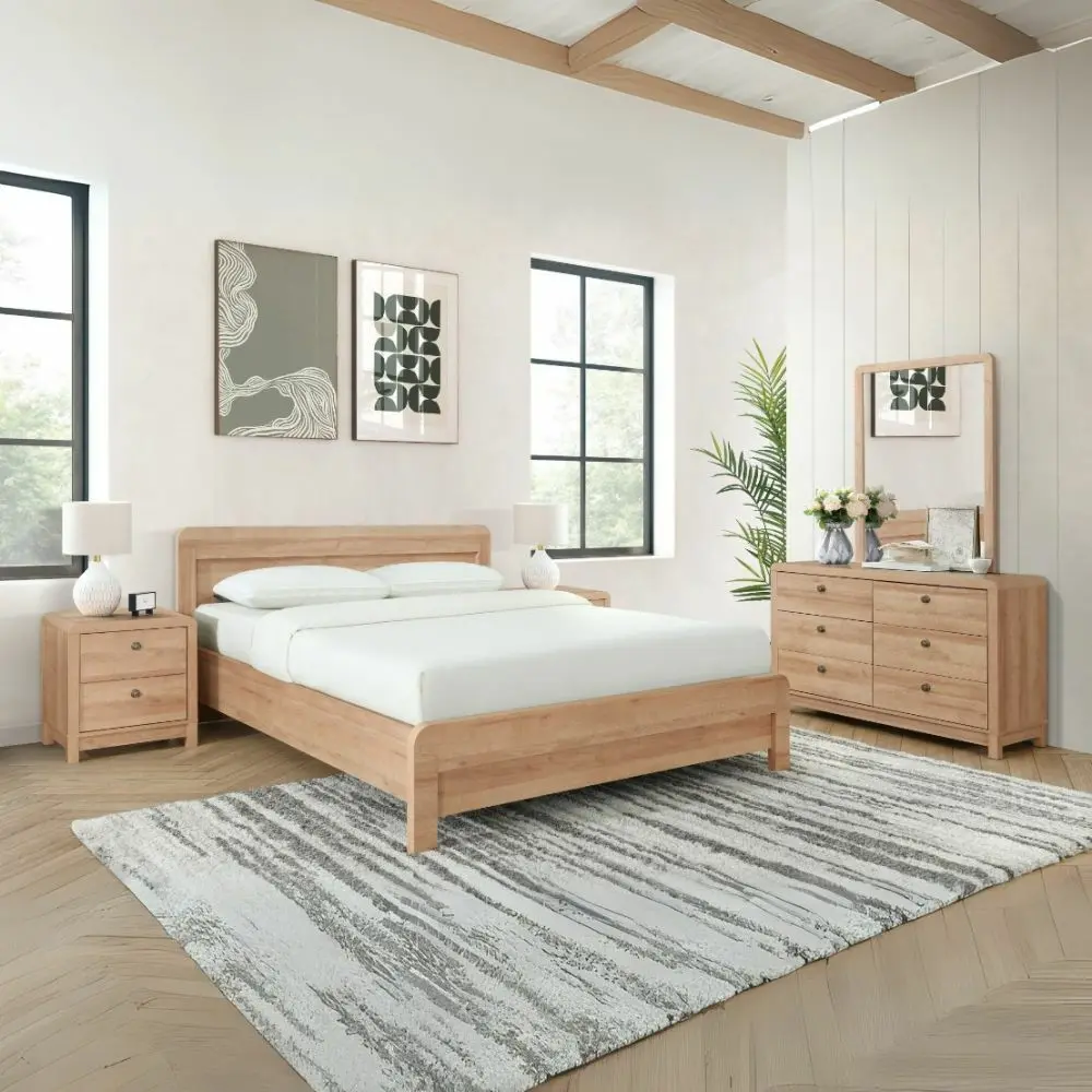 غرفة-نوم (2) غرفة نوم كاملة بتصميم خشبي