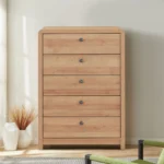 غرفة نوم كاملة بتصميم خشبي