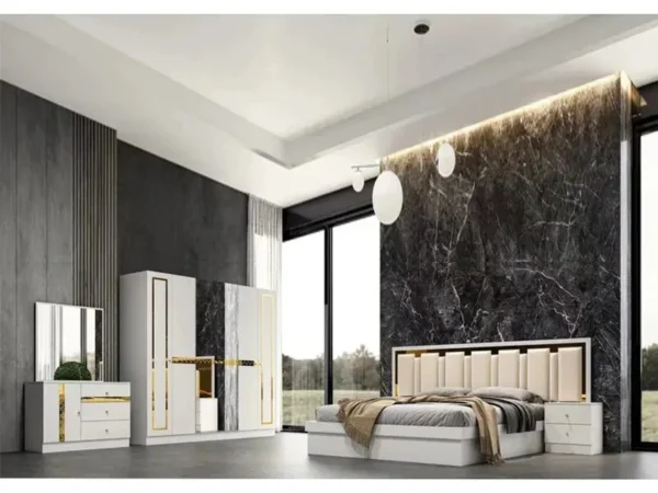 غرفة نوم بتصميم فريد و فاخر