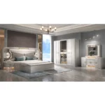 غرفة نوم بتصميم هادئ و فخم