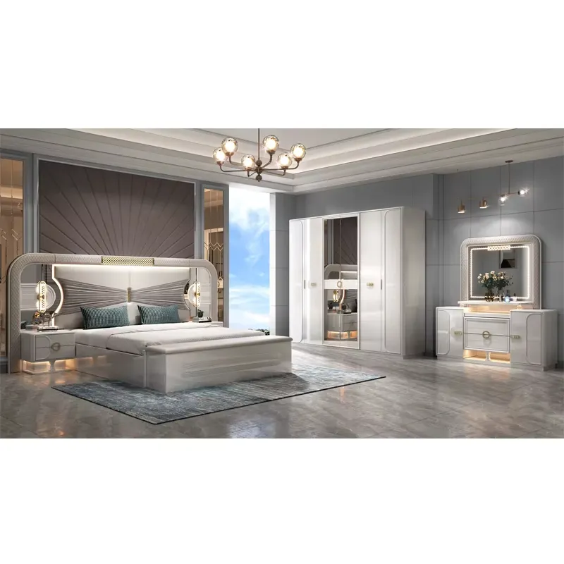 غرفة-نوم-بتصميم-هادئ-و-فخم غرفة نوم بتصميم هادئ و فخم